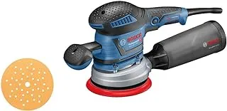 ماكينة صنفرة مدارية من Bosch Professional GEX 40-150 (بما في ذلك مقبض إضافي ، صندوق غبار ، قرص سنفرة قطر 150 مم ، لوح صنفرة C470 للخشب ، محول شفط ، في صندوق)