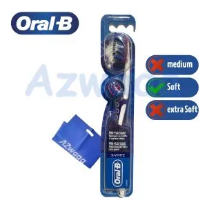 ORAL-B Toothbrush 3D WHITE Pro-flex Luxe Soft38 + Azwaaa Bag