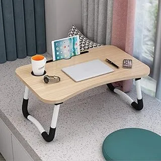 Foldable laptop table laptop desk portable mini table notebook stand reading holder for bed and sofa, Camel