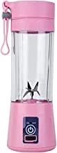 XDDWD Portable blender household personal smoothie blender mini juicer cup 500ml juice blender with usb charging and 6 stainless steel blades,pink