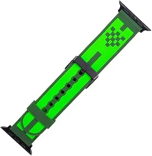 Generic Silicon waterproof watch replacement strap compatible for watch 42mm, 44mm or 45mm - green