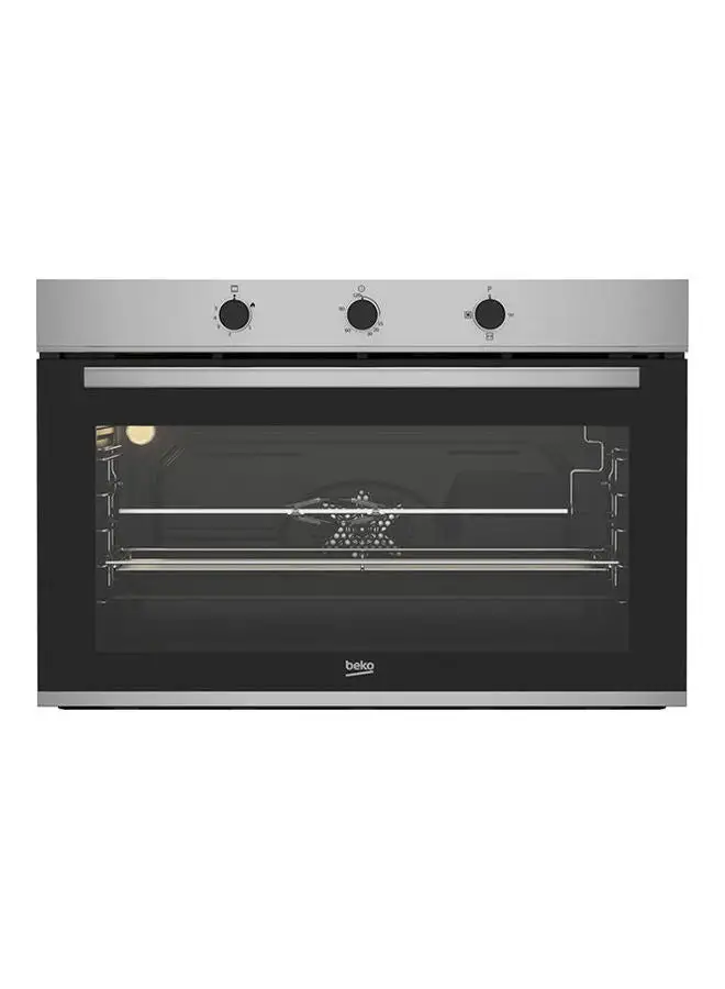 Beko Built in Oven Gas 90cm with Fan Full Safety BBWHT12104XS Silver