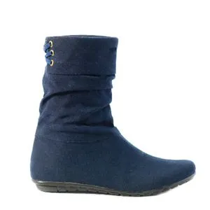 Elegant Casual Suede Half Boot-Navy