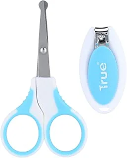 True baby manicure set, scissors and clipper - blue