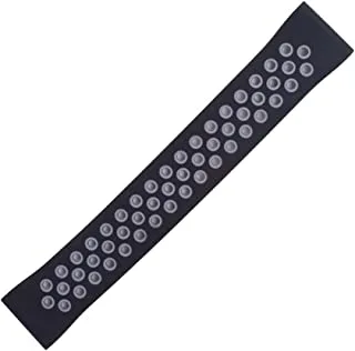 Generic Silicon waterproof breathable watch replacement strap compatible for watch 20mm - black grey