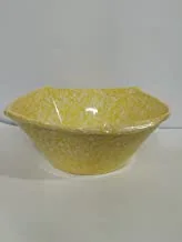 Pure 136170 melamine granite square salad bowl for home, hotel and restaurant - yellow