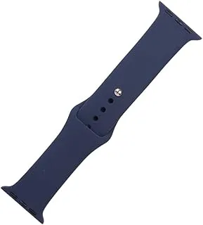 Generic Silicon waterproof wide watch replacement strap compatible for watch 38mm, 40mm or 41mm - dark navy