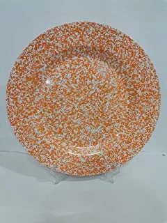 Pure 136067 Melamine Granite Medium Round Flat Plate For Home And Restaurant - Orange