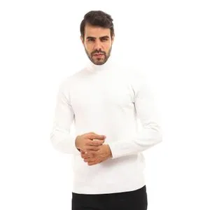 Caesar Mens Wool Pullover With High Neck