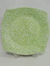 Pure 136149 melamine granite large square pie plate for dessert for home and restaurant - green