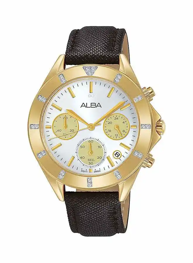 Alba Women's Stainless Steel Chronograph Quartz Wrist Watch AT3D18X