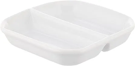 Royal porcelain 4008 porcelain small spice dish with division - white