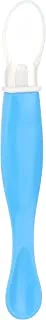 Candy Baby Double Ended Silicone Spoon BPA Free For Boys-Baby Blue- +4Month