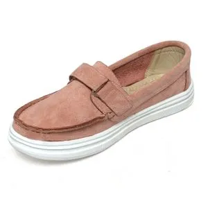 Roadwalker Flats Shoes Suede Loafers Sneakers For Women - Nude 37
