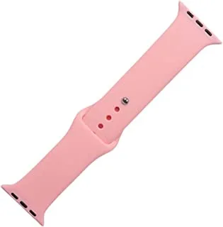 Generic Silicon waterproof watch replacement strap compatible for watch 38mm, 40mm or 41mm - pink