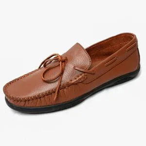 Roadwalker ARL9-Genuine Leather Stitch Detail Slip On Shoes For Men-Havan-41