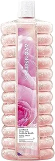 Avon l'amour sunrise rose & amber scented bath foam 1 lt.