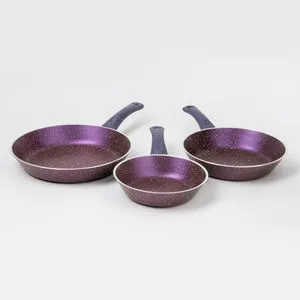 Lazord Granite Pro Pan Set - 3 Piece - Size 20, 24, 28 - Purple