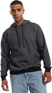 Ravin comfy inner fleece long sleeves hoodie - dark grey for men