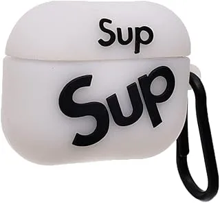 Airpod Case Silicone Airpods Case With Sup Word Design And Plastic Hook For Airpods - Multi Color