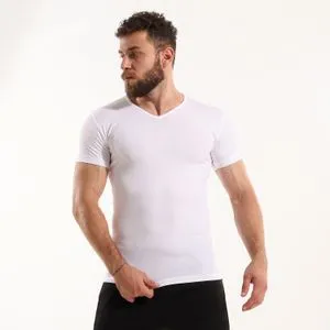 Cottonil Stretch Soft Cotton Short Sleeves White UnderShirt