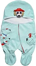 Baby Shoora Velvet Baby Port Printed Dogs For Unisex-Mint Green