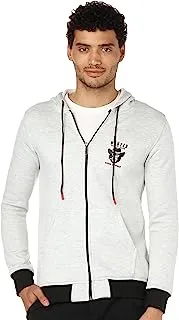 CAESAR Mens Mens Printed Monkey Hoodie With Front Pockets and through zipper HOODIE