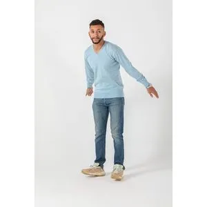 Dress Code V-neck Pullover In Baby Blue