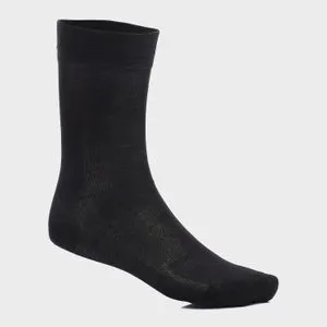 Cottonil Mercerisé Black Mid Calf Dress Socks