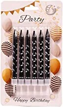 Generic Small Birthday Candle With Holder And Music Tags Design Set Of 6 Pieces For Birthday Party - Black White