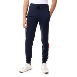 Caesar Cuts Side Comfy Slip On Sweatpants - Navy Blue