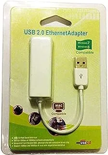 محول بطاقة الشبكة المحلية USB 2.0 Ethernet RJ45 (10/100 ميجابت في الثانية)