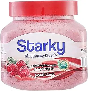 Starky natural scrub cream with raspberry for face&body-300ml