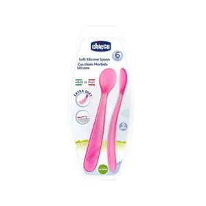 Chicco Soft Silicone Spoon 6M+ - Pink