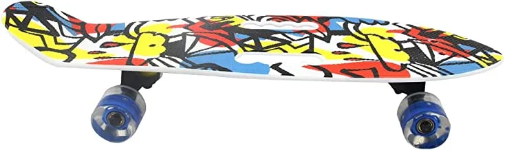 Gears skateboard 67cm complete skateboard for beginners kids and adult - multicolor h1903