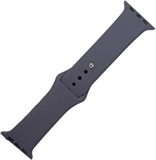 Generic Silicon waterproof wide watch replacement strap compatible for watch 38mm, 40mm or 41mm - dark grey