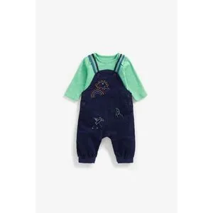 Mothercare Dino Cord Dungarees And Bodysuit Set