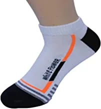 White Flower mens 4401 Above Ankle Casual Sock, White, 40-46 EU