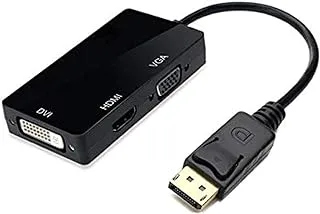 DisplayPort إلى HDMI - Dvi- VGA 3 في 1 محول كابل متعدد الوظائف