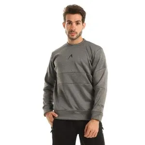 Activ Round Neck Heather Dark Grey Winter Sweatshirt