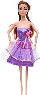 Girl Welfare 176A2 Set Of 2 Model Dolls Different Sizes With Spare Colourful Dresses - Multi Color