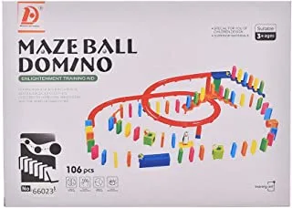 Generic 66030 Maze Ball Domino For Children Set Of 106 Pieces - Multi Color