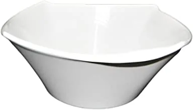 Pure 136214 melamine medium square saute bowl for home, hotel and restaurant - white