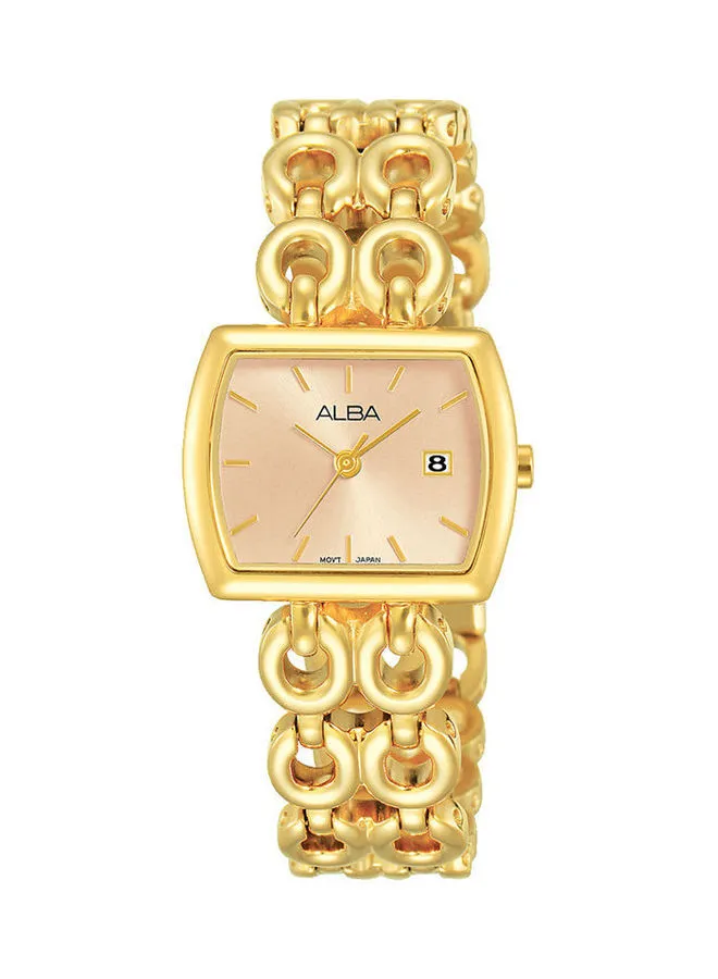 Alba Women's Stainless Steel  Round Analog Water Resistant Watch  AH7Q66X