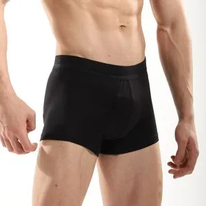 Cottonil Mercerisé Plain Cotton Boxer Briefs - Black