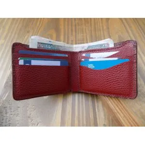 Dr.key Genuine Leather For Men - Bifold Wallets -1045-gran Red