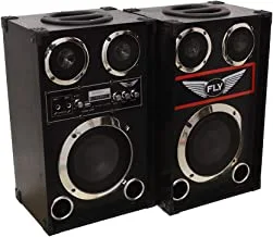 Fly kx 2794 2 speakers with 6 inch dimension that works with bluetooth/usb/card memory/system audio input and includes a remote