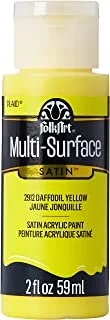 FolkArt 2912 Daffodil 2 oz Multi Surface Acrylic Paint, 2 Fl Oz (Pack of 1), Multicolor