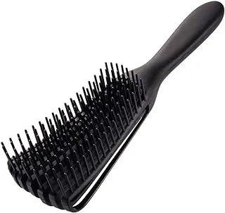 Detangling brush for black natural hair and curly hair,soft detangling comb detangler hair brush for african american 3c/4b/4c hair,afro hair,thick hair,wavy hair or fine hair,wet&dry (black)