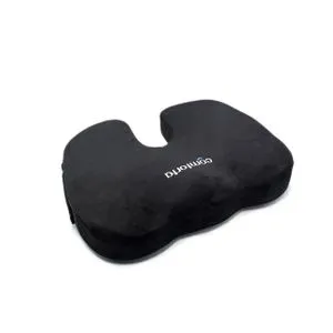 Comforta Memory Foam Seat Cushion For Work, Desk, Car And Home Office Chairs (Black)